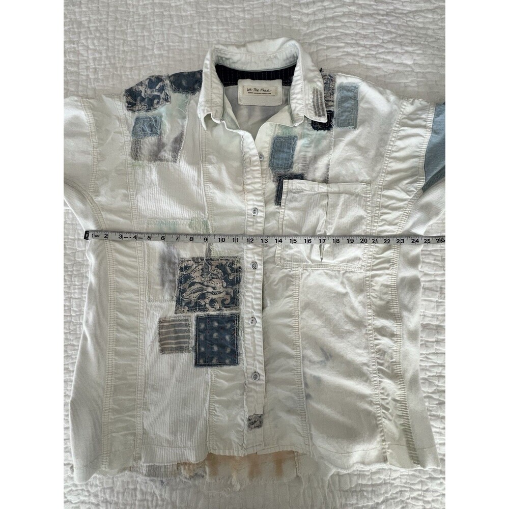Free People Costa Ballena Patchwork Button Up Shi… - image 5